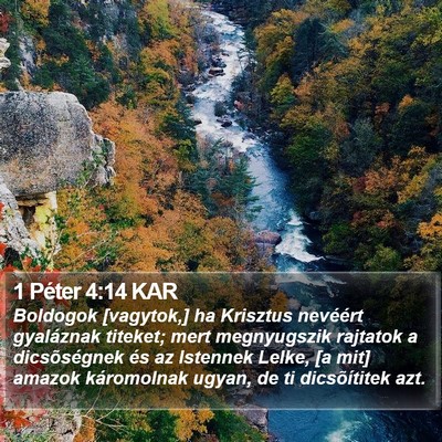 1 Péter 4:14 KAR Bible Verse Image
