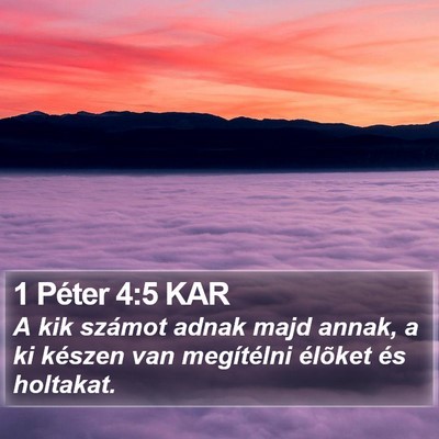 1 Péter 4:5 KAR Bible Verse Image