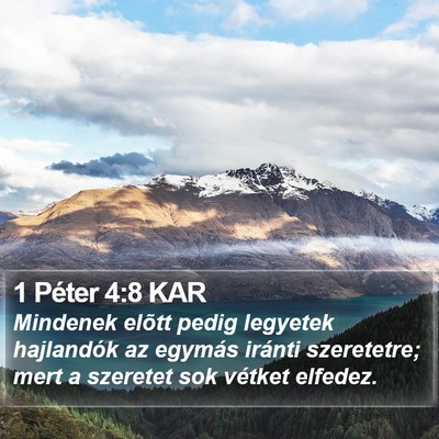 1 Péter 4:8 KAR Bible Verse Image