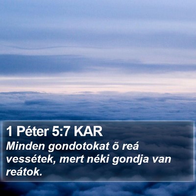1 Péter 5:7 KAR Bible Verse Image