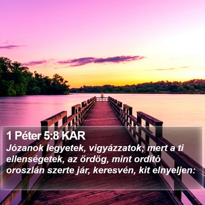 1 Péter 5:8 KAR Bible Verse Image