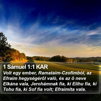 1 Sámuel 1:1 KAR Bible Verse Image