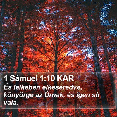 1 Sámuel 1:10 KAR Bible Verse Image