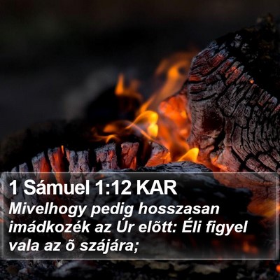 1 Sámuel 1:12 KAR Bible Verse Image