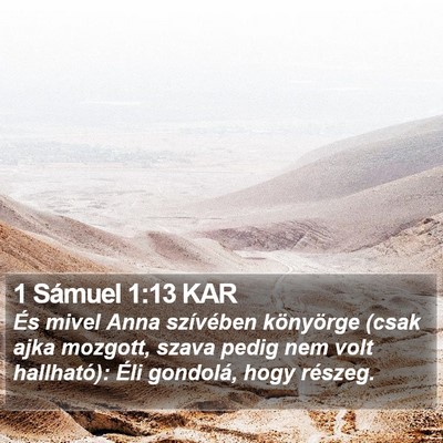 1 Sámuel 1:13 KAR Bible Verse Image