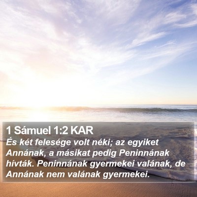 1 Sámuel 1:2 KAR Bible Verse Image