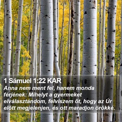 1 Sámuel 1:22 KAR Bible Verse Image