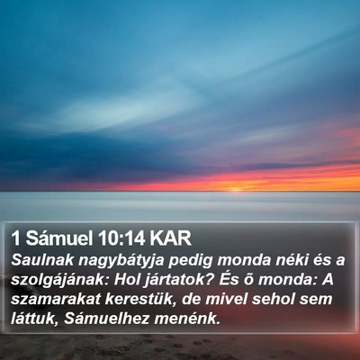 1 Sámuel 10:14 KAR Bible Verse Image