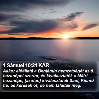 1 Sámuel 10:21 KAR Bible Verse Image