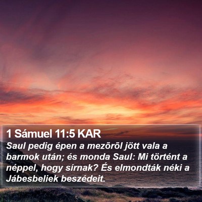 1 Sámuel 11:5 KAR Bible Verse Image