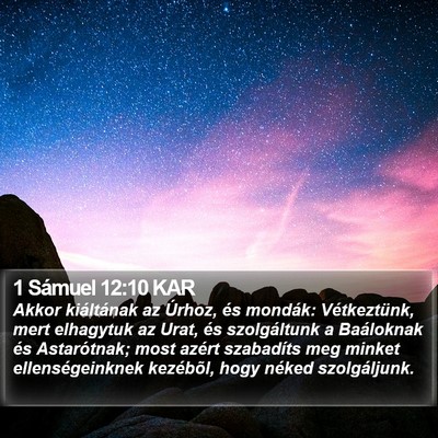 1 Sámuel 12:10 KAR Bible Verse Image