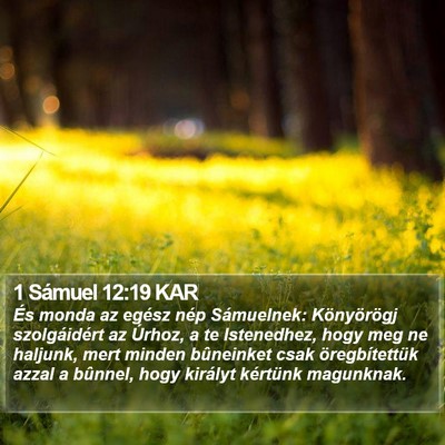 1 Sámuel 12:19 KAR Bible Verse Image