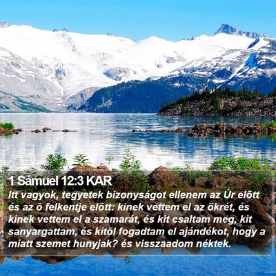 1 Sámuel 12:3 KAR Bible Verse Image
