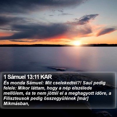 1 Sámuel 13:11 KAR Bible Verse Image