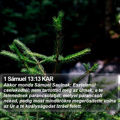 1 Sámuel 13:13 KAR Bible Verse Image