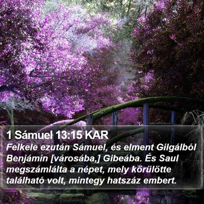 1 Sámuel 13:15 KAR Bible Verse Image