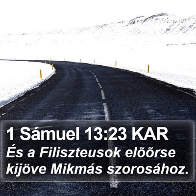 1 Sámuel 13:23 KAR Bible Verse Image