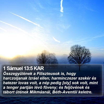 1 Sámuel 13:5 KAR Bible Verse Image