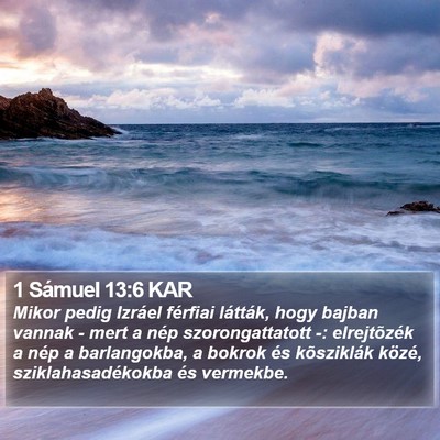 1 Sámuel 13:6 KAR Bible Verse Image