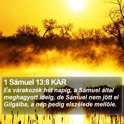 1 Sámuel 13:8 KAR Bible Verse Image