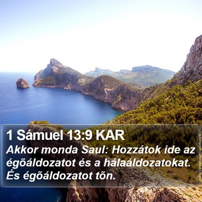 1 Sámuel 13:9 KAR Bible Verse Image