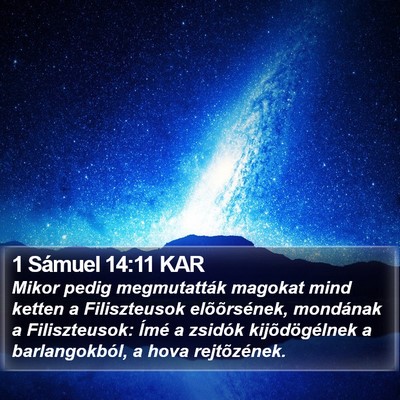 1 Sámuel 14:11 KAR Bible Verse Image