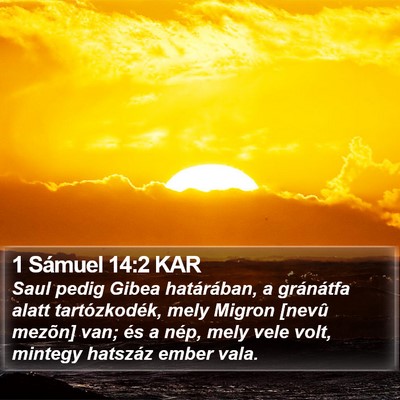 1 Sámuel 14:2 KAR Bible Verse Image