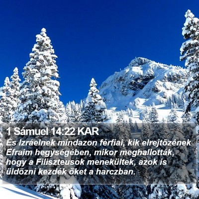 1 Sámuel 14:22 KAR Bible Verse Image