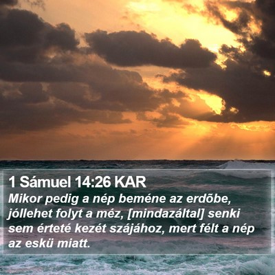 1 Sámuel 14:26 KAR Bible Verse Image