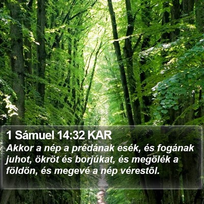 1 Sámuel 14:32 KAR Bible Verse Image