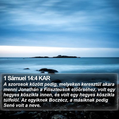 1 Sámuel 14:4 KAR Bible Verse Image