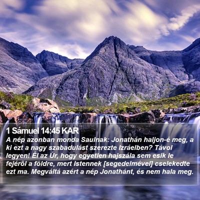 1 Sámuel 14:45 KAR Bible Verse Image