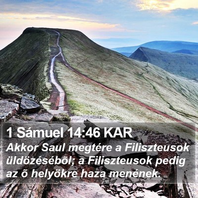 1 Sámuel 14:46 KAR Bible Verse Image