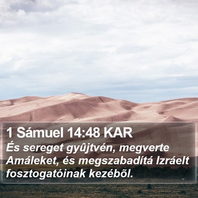 1 Sámuel 14:48 KAR Bible Verse Image