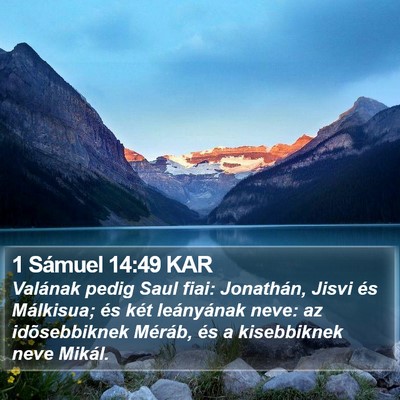 1 Sámuel 14:49 KAR Bible Verse Image