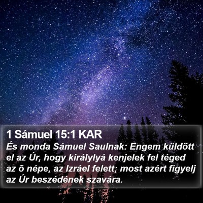 1 Sámuel 15:1 KAR Bible Verse Image