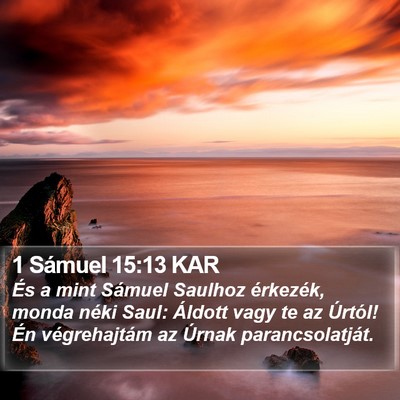 1 Sámuel 15:13 KAR Bible Verse Image