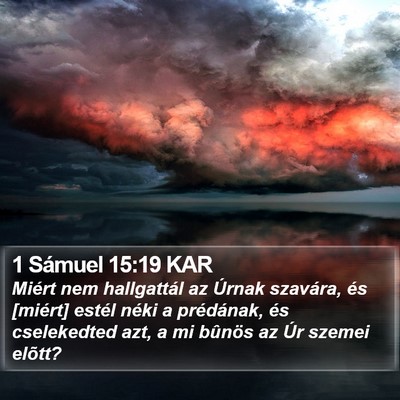 1 Sámuel 15:19 KAR Bible Verse Image