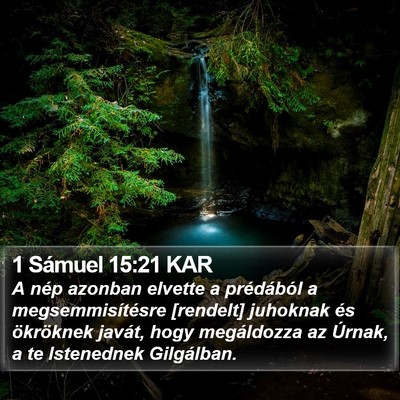 1 Sámuel 15:21 KAR Bible Verse Image