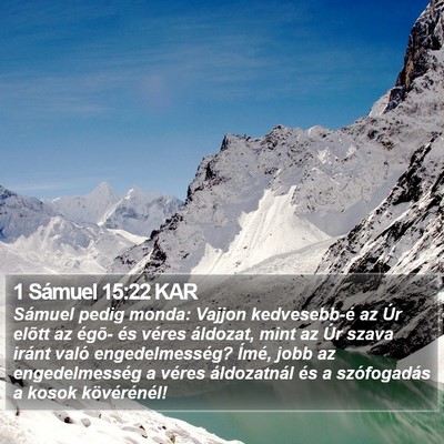 1 Sámuel 15:22 KAR Bible Verse Image