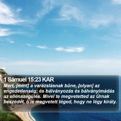 1 Sámuel 15:23 KAR Bible Verse Image
