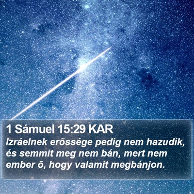 1 Sámuel 15:29 KAR Bible Verse Image