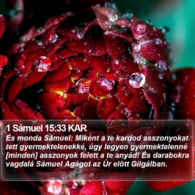 1 Sámuel 15:33 KAR Bible Verse Image