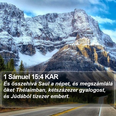 1 Sámuel 15:4 KAR Bible Verse Image