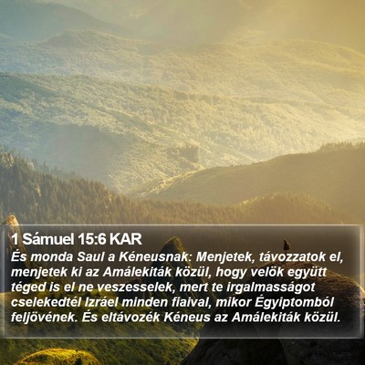 1 Sámuel 15:6 KAR Bible Verse Image