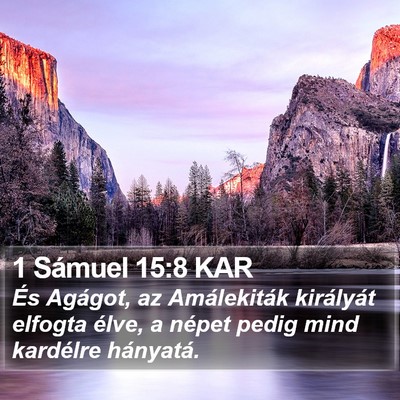 1 Sámuel 15:8 KAR Bible Verse Image
