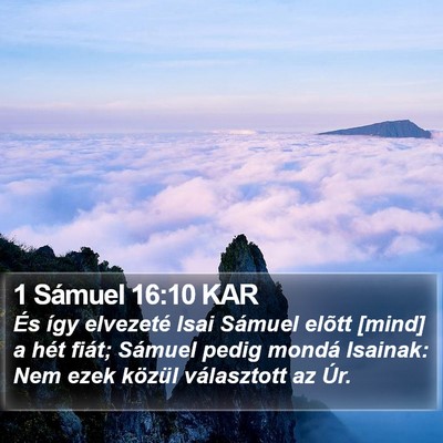 1 Sámuel 16:10 KAR Bible Verse Image