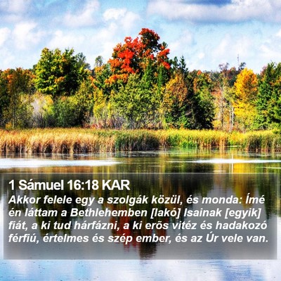 1 Sámuel 16:18 KAR Bible Verse Image