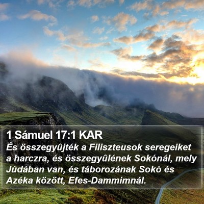 1 Sámuel 17:1 KAR Bible Verse Image