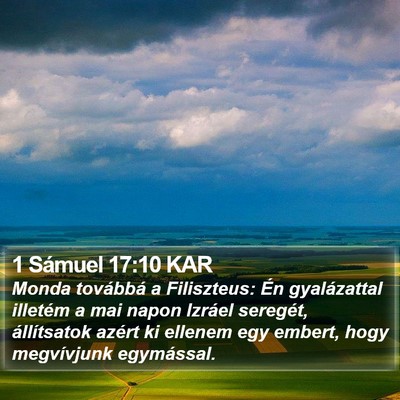 1 Sámuel 17:10 KAR Bible Verse Image